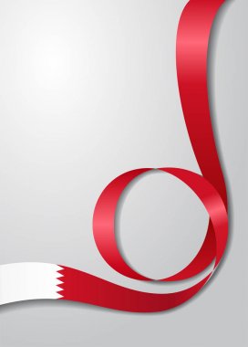 Bahreyn bayrağı dalgalı arka plan. Vektör çizim.