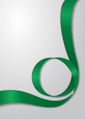 Libya bayrağı dalgalı arka plan. Vektör çizim.