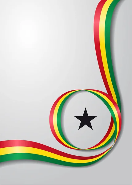 Ghanayan bayrağı dalgalı arka plan. Vektör çizim. — Stok Vektör