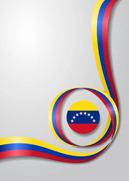 Venezuelas flagga vågig bakgrund. Vektorillustration. — Stock vektor