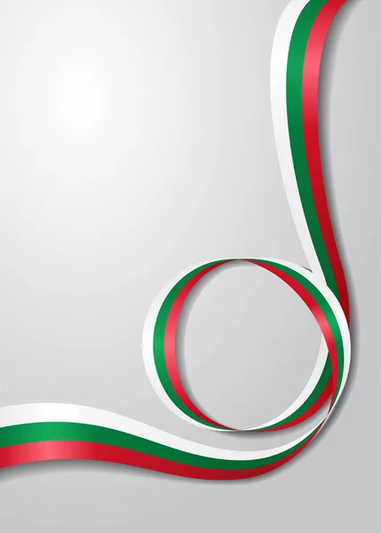 Bandera búlgara fondo ondulado. Ilustración vectorial . — Vector de stock