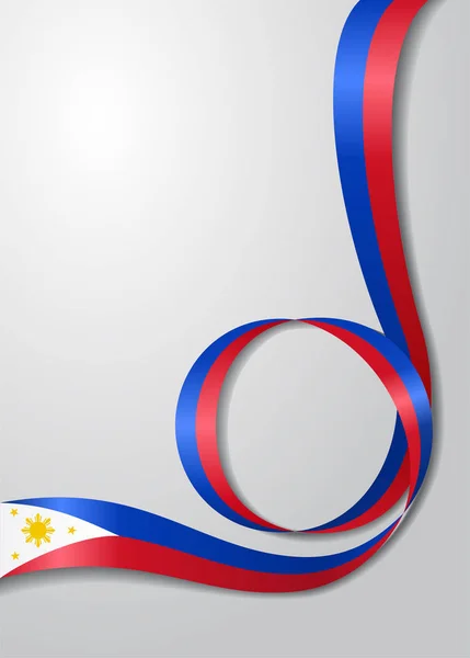 Bandera de Filipinas fondo ondulado. Ilustración vectorial . — Vector de stock