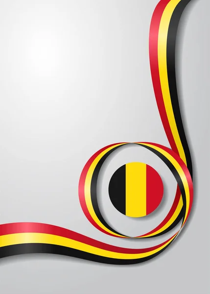 Banderą belgijską faliste tła. Ilustracja wektorowa. — Wektor stockowy