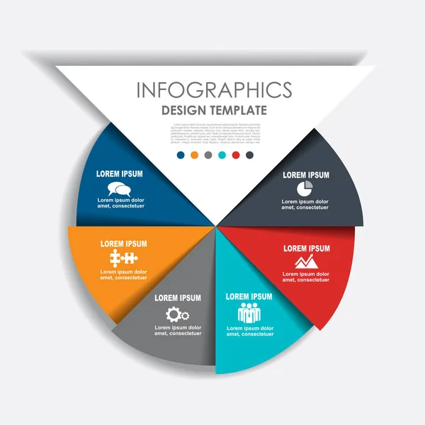 Infographic mall. Vektorillustration. Kan användas för arbetsflöde layout, diagram, business steg alternativ, banner. — Stock vektor