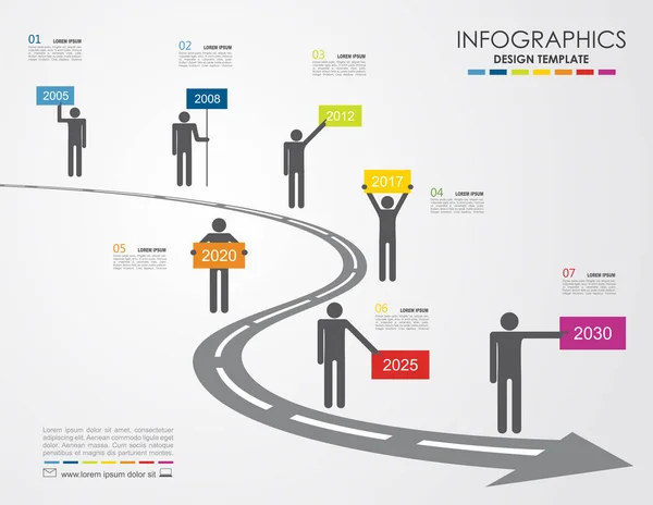 Infographic sjabloon. Vectorillustratie. Kan worden gebruikt voor de indeling van de werkstroom, zakelijke stap opties, banner, schema. — Stockvector