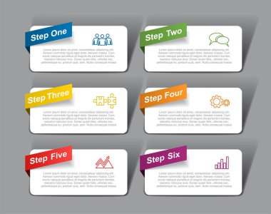 Infographic şablonu. Vektör çizim. İş akışı düzeni, diyagram, iş adım seçenekleri, afiş için kullanılabilir.
