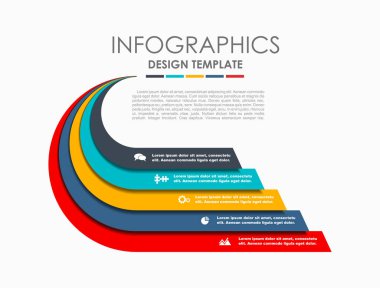 Infographic şablonu. Vektör çizim. İş akışı düzeni, diyagram, iş adım seçenekleri, afiş için kullanılabilir.