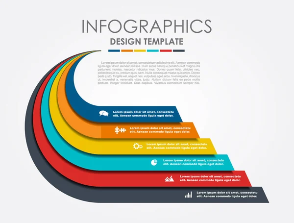 Infographic template. Vector illustration. Can be used for workflow layout, diagram, business step options, banner. — Stock Vector