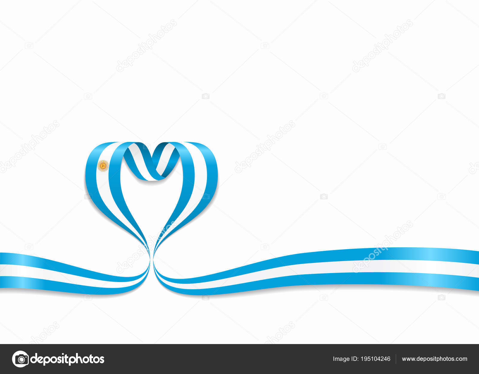 Bandera De Cinta Argentina Archivo Imágenes Vectoriales