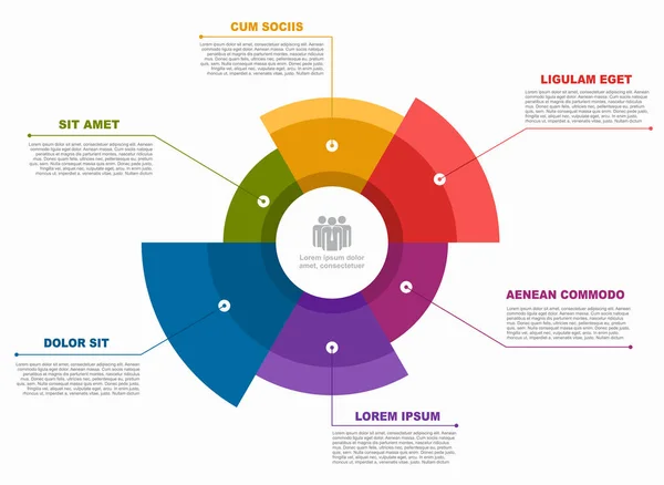 Plantilla de diseño infográfico con lugar para sus datos. Ilustración vectorial. — Archivo Imágenes Vectoriales