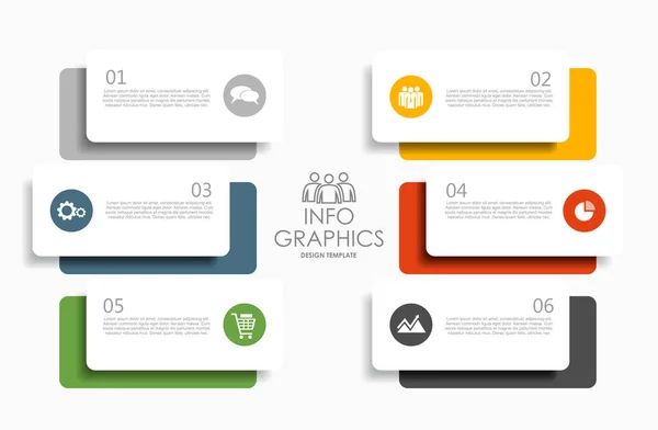 Modelo de design de infográfico com lugar para seus dados. Ilustração vetorial. — Vetor de Stock