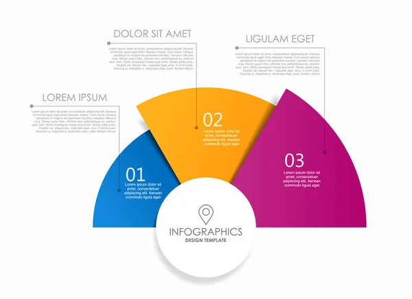 Infografische Design-Vorlage mit Platz für Ihre Daten. Vektorillustration. — Stockvektor