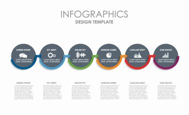 Verileriniz için yer alan bilgi tasarım şablonu. Vektör illüstrasyonu.