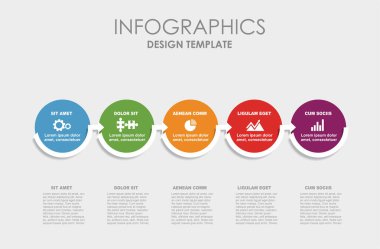 Verileriniz için yer alan bilgi tasarım şablonu. Vektör illüstrasyonu.