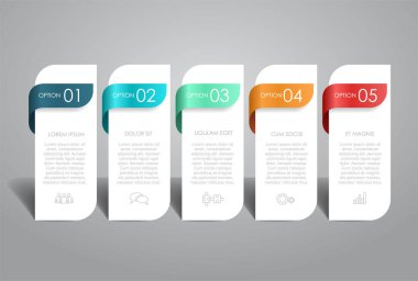 Verileriniz için yer alan bilgi tasarım şablonu. Vektör illüstrasyonu.