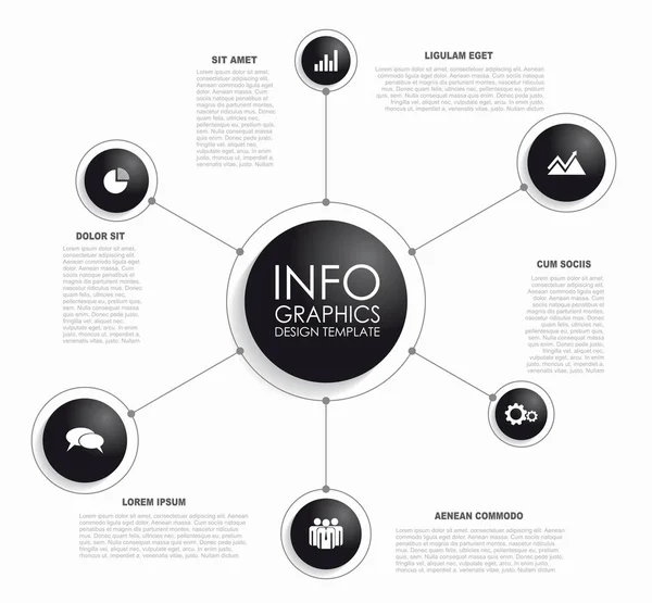 Infografische Design-Vorlage mit Platz für Ihre Daten. Vektorillustration. — Stockvektor