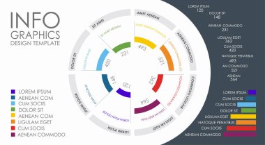Verileriniz için yer alan bilgi tasarım şablonu. Vektör illüstrasyonu.