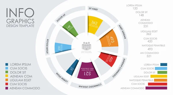 Infographic design template με θέση για τα δεδομένα σας. Εικονογράφηση διανύσματος. — Διανυσματικό Αρχείο