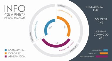 Verileriniz için yer alan bilgi tasarım şablonu. Vektör illüstrasyonu.