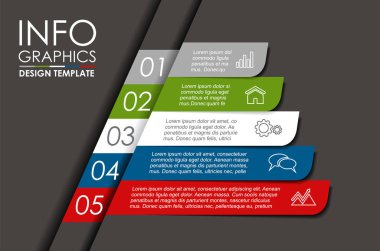 Verileriniz için yer alan bilgi tasarım şablonu. Vektör illüstrasyonu.