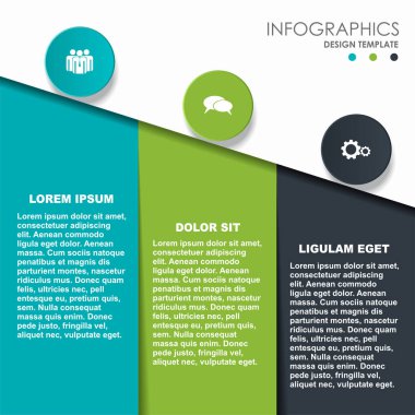 Verileriniz için yer alan bilgi tasarım şablonu. Vektör illüstrasyonu.