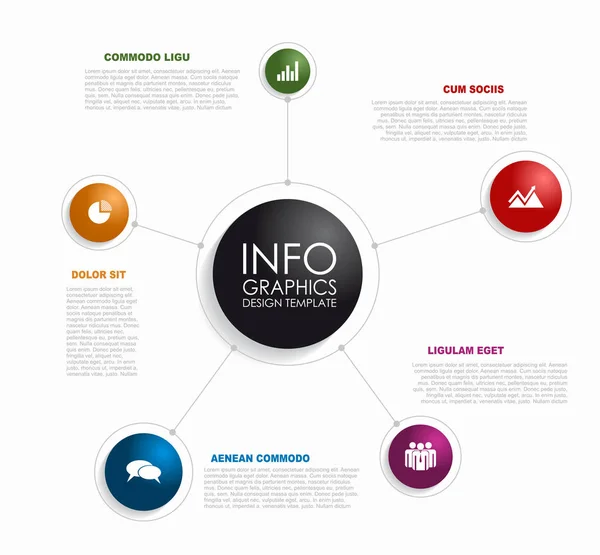 Infografische Design-Vorlage mit Platz für Ihre Daten. Vektorillustration. — Stockvektor