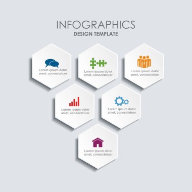 Verileriniz için yer alan bilgi tasarım şablonu. Vektör illüstrasyonu.