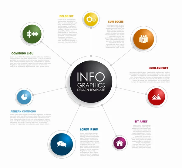 Infografische Design-Vorlage mit Platz für Ihre Daten. Vektorillustration. — Stockvektor