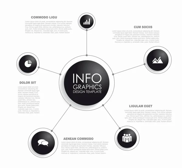 Plantilla de diseño infográfico con lugar para sus datos. Ilustración vectorial. — Vector de stock