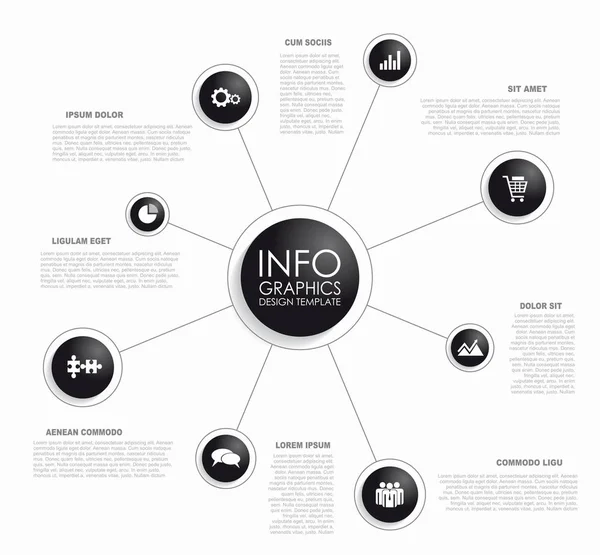 Infografische Design-Vorlage mit Platz für Ihre Daten. Vektorillustration. — Stockvektor