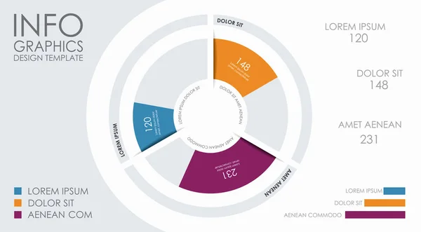 Infographic design template with place for your data. Vektorillusztráció. — Stock Vector