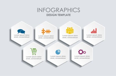 Verileriniz için yer alan bilgi tasarım şablonu. Vektör illüstrasyonu.