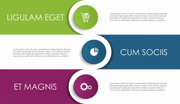 Infografische Design-Vorlage mit Platz für Ihre Daten. Vektorillustration. — Stockvektor