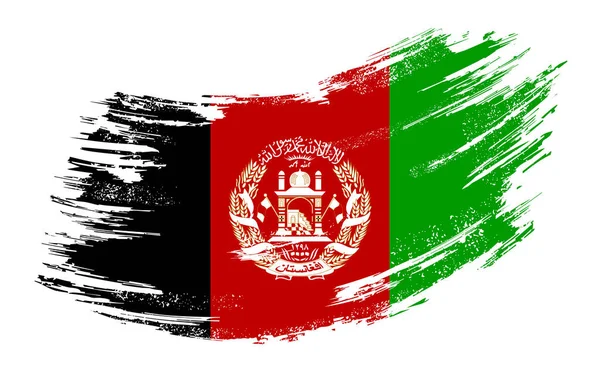 Afganistán bandera grunge cepillo fondo. Ilustración vectorial . — Vector de stock