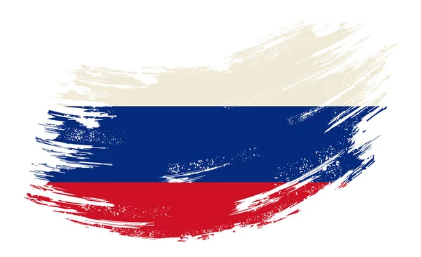 Russian flag grunge brush background. Vector illustration. — Stockvector