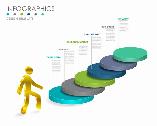 Modelo de design de infográfico com lugar para seus dados. Ilustração vetorial. — Vetor de Stock
