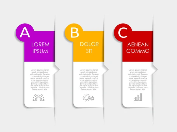 Modelo de design de infográfico com lugar para seus dados. Ilustração vetorial. —  Vetores de Stock