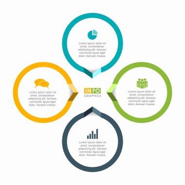 Verileriniz için yer alan bilgi tasarım şablonu. Vektör illüstrasyonu.
