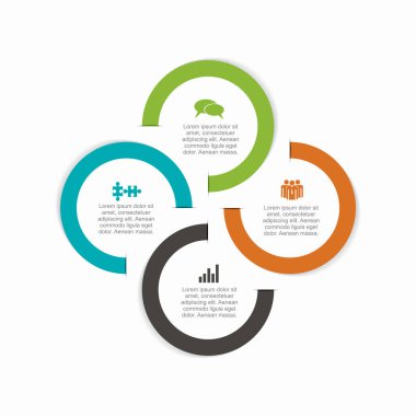 Verileriniz için yer alan bilgi tasarım şablonu. Vektör illüstrasyonu.