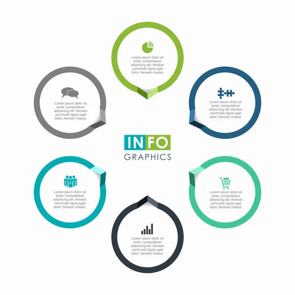 Infografische Design-Vorlage mit Platz für Ihre Daten. Vektorillustration. — Stockvektor