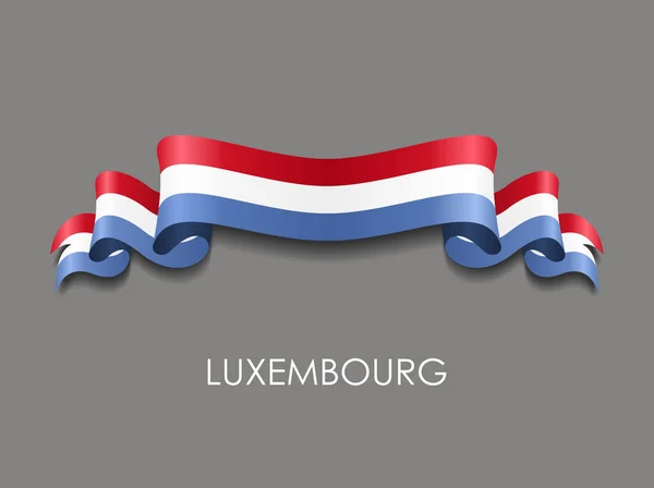 Luxemburg vlag golvend lint achtergrond. Vectorillustratie. — Stockvector