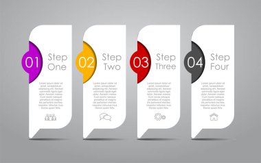 Verileriniz için yer alan bilgi tasarım şablonu. Vektör illüstrasyonu.