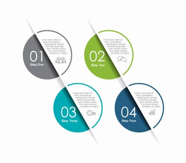 Verileriniz için yer alan bilgi tasarım şablonu. Vektör illüstrasyonu.