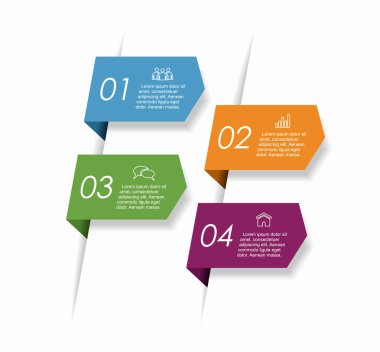 Verileriniz için yer alan bilgi tasarım şablonu. Vektör illüstrasyonu.