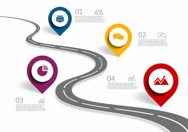 Infographic design template with place for your data. Vector illustration.
