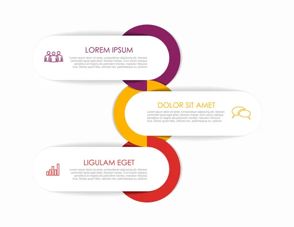 Plantilla de diseño infográfico con lugar para sus datos. Ilustración vectorial. — Archivo Imágenes Vectoriales