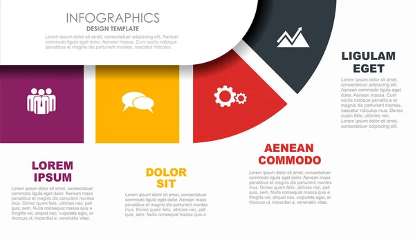 Infografisk designmall med plats för dina data. Vektorillustration. — Stock vektor
