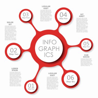 Verileriniz için yer alan bilgi tasarım şablonu. Vektör illüstrasyonu.