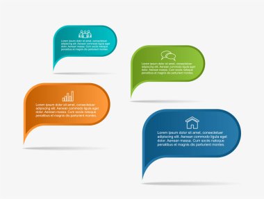 Verileriniz için yer alan bilgi tasarım şablonu. Vektör illüstrasyonu.