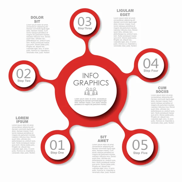 Infografische Design-Vorlage mit Platz für Ihre Daten. Vektorillustration. — Stockvektor